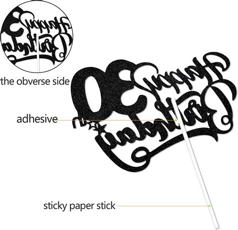Buy Happy 30th Birthday Cake Topper - Happy 30th Birthday Decorations ...