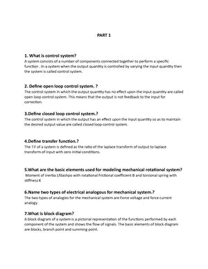 Control SYStem-5 - expressions for Rise time, Peak time, and Peak ...