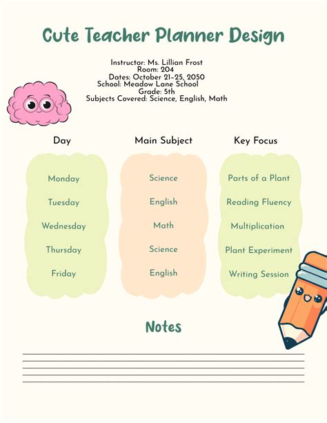 Free Teacher Planner Templates to Customize Online