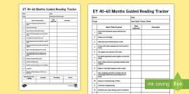 EY 30-50 months Guided Reading Tracker (teacher made)
