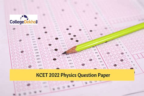 KCET 2022 Physics Question Paper (Available): Download PDF for All Sets ...