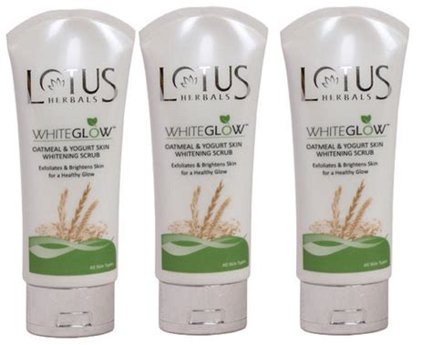 Buy LOTUS HERBALS White Glow Oatmeal & Yogurt Skin Whitening Scrub 100 ...