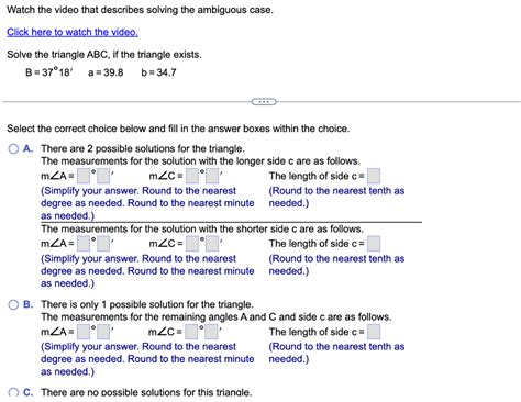 Image result for Solving an Ambiguous Triangles