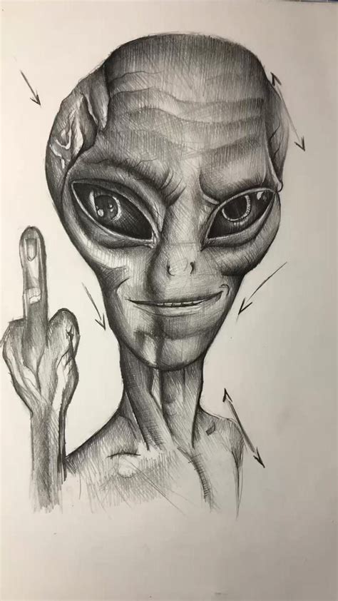 Image result for Alien Dibujo Realista