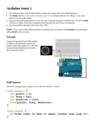 Image result for Examples of Arduino Tone Function
