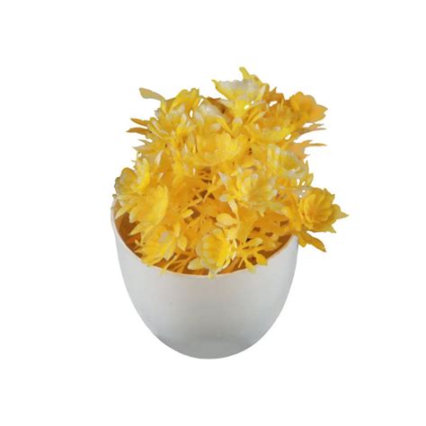 Artificial Mini Pine Yellow Shrub – TrustBasket