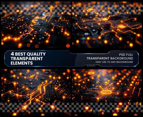 Abstract technology hi tech on transparent background | Premium AI ...