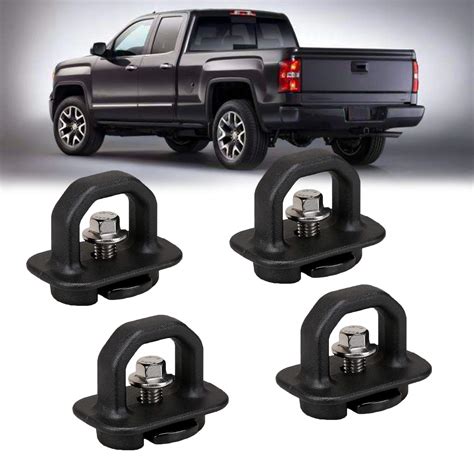 4 Pcs Tie Down Anchor Truck Bed Anchors, Side Wall Hook Rings for 07-18 ...