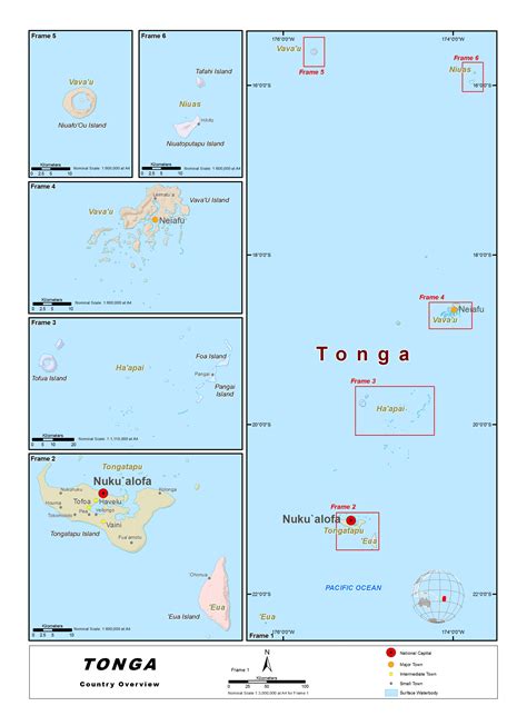 Large detailed map of Tonga with relief, cities, villages and other marks | Tonga | Oceania ...
