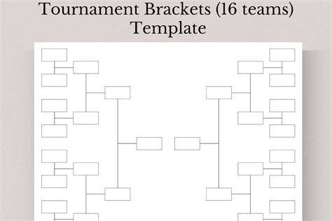 Printable Tournament Brackets Template, 16 Teams Tournament Bracket ...