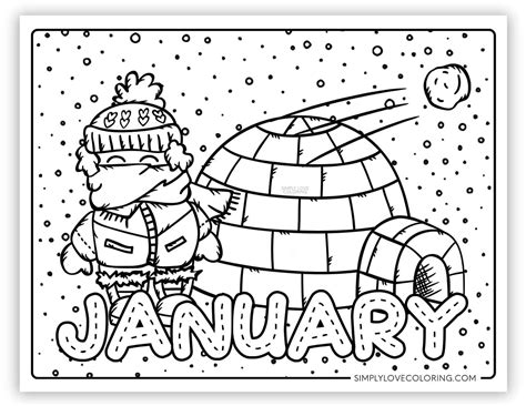 January Coloring Pages (Free PDF Printables) - Simply Love Coloring