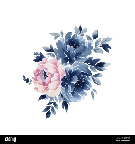 Navy And Pink Flowers at David Trumper blog