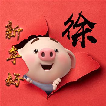 可爱小猪头像新年好 适合春节用的小猪姓氏头像-可爱头像