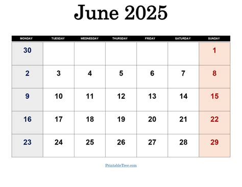 Free June 2025 Calendar Printable PDF Template with Holidays