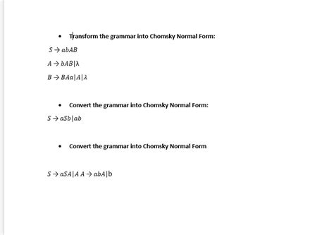 Image result for Convert Grammar into Chomsky Normal Form