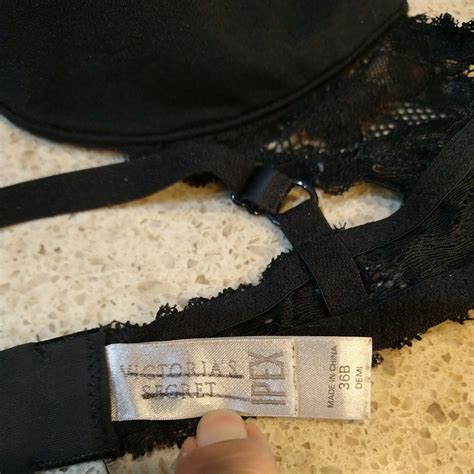 Victoria's Secret Black IPEX Demi Bra Size 36B Lacey … - Gem