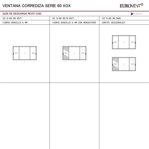 BIM objects - Free download! Serie 60 - Ventana corrediza XOX | BIMobject