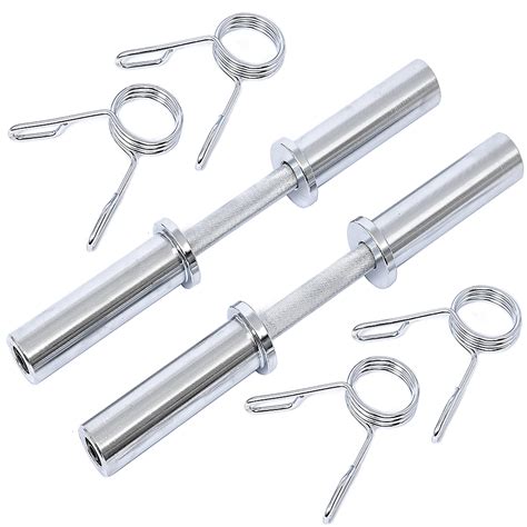 Buy Heavy Duty Barbell 20 Inch Olympic Dumbbell Handle Pair Solid Steel ...