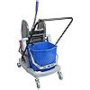 TARGET HYGIENE Double Bucket Mop Down Press Wringer Trolley Set, 40 LTR ...