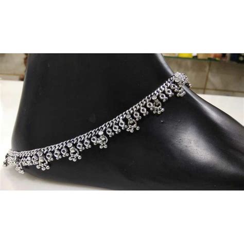 Buy quality 92.5 Karap Chain Indian Oxodize Payal Ms-3392 in Rajkot
