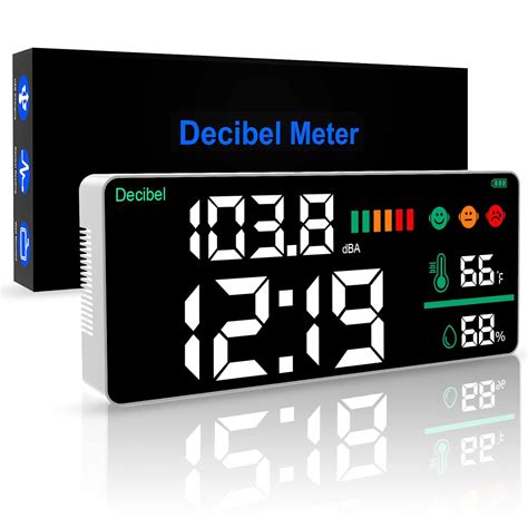 JOSMAX 4-in-1 Decibel Meter Sound Level Reader + Digital Clock ...