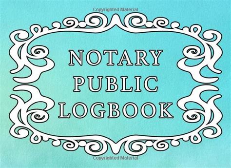 Notary Public Logbook: One Per Page Record Entry 100 Form Page Notebook ...