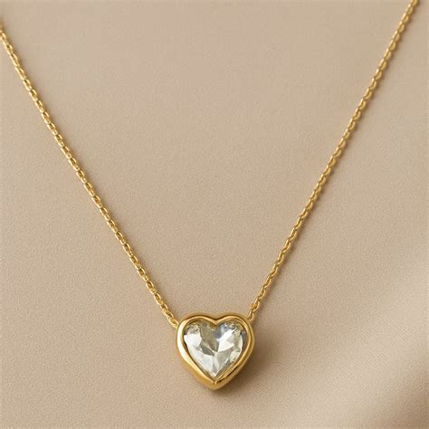 TFC Granite Heart Gold Plated Necklace