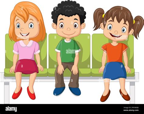 Group of children seated Stock Vector Images - Alamy
