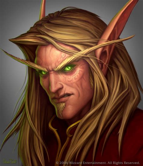 The blood elf art (on the Burning Crusade box) has a tattoo around his ...