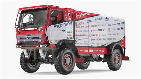 Dakar Truck Hino Lights On Rigged for Cinema 4D 3D | 3D Molier ...