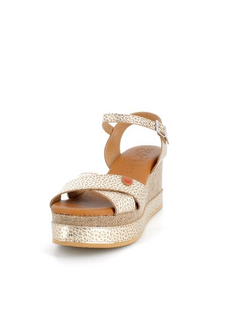 Chaussure on sale compensée dorée