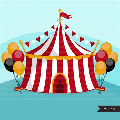 Circus Clipart Big top carnival graphics, circus animal – MUJKA CLIPARTS