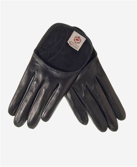 Women's Short Italian Leather Gloves - Driving - Black – Leather Gloves ...