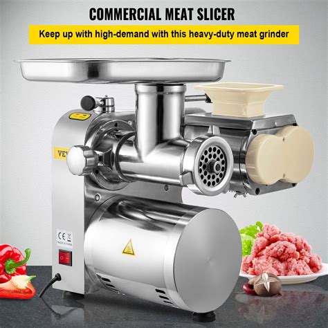 VEVOR Electric Meat Grinder, 160 kg/h Commercial Meat Slicer, Stainless ...