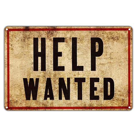 Printable Help Wanted Sign