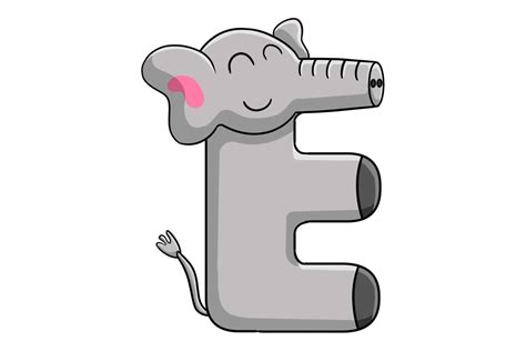 Animal Alphabet Letter E Illustration Graphic by hijaudaun · Creative ...