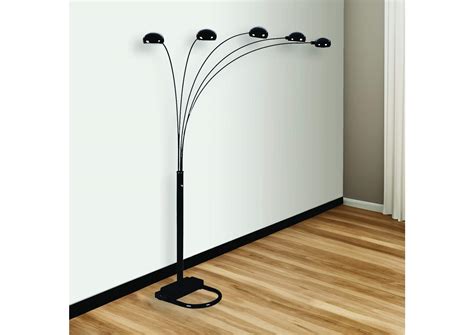 PEACOCK SHADE FLOOR LAMP BK 82"H