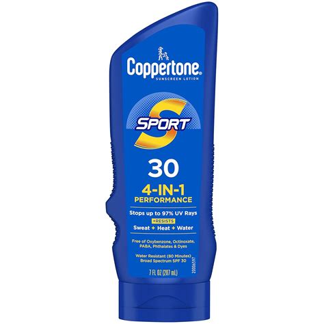 Coppertone Sport Sunscreen Lotion Broad Spectrum SPF 30, 7 Fluid Ounces ...