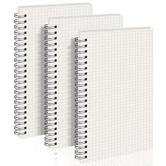 AHGXG A5 Graph Paper Notebook Spiral (3-Pack) - AHGXG Spiral Journal 5 ...