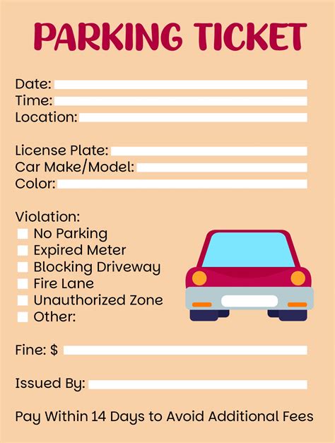 Violation Tickets - 10 Free PDF Printables | Printablee