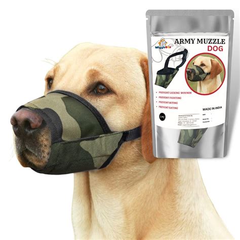 WiggleBoo Blend in with Style: Dog Camouflage Muzzle - Safe and ...