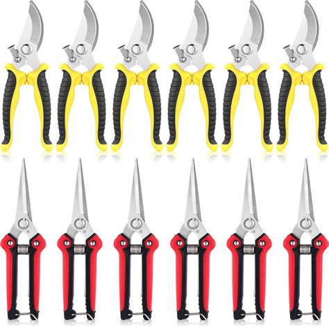 Amazon.com : Gisafai 12 Pcs Pruning Shears for Gardening 6 Bypass ...