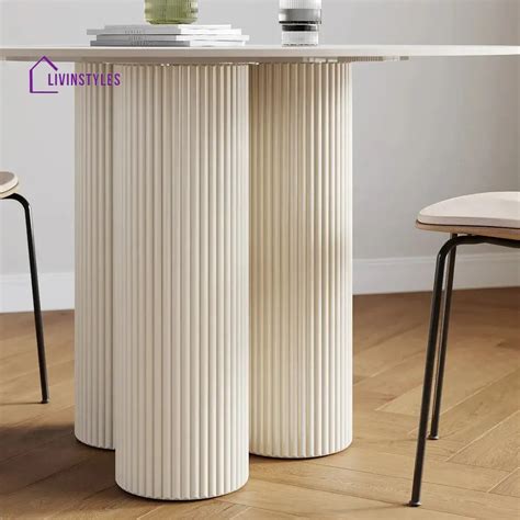 Rada 4 Seater Wooden Dining Table with Marble Top – LivIn Styles