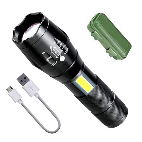 OSL 2in1 Full Metal Body Waterproof Laser LED Rechargeable 3 Mode ...