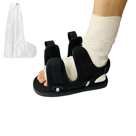Buy GREUS Post Op Shoe with Waterproof Leg Cast Cover, Adjustable Walking Boot Recovery Plaster ...