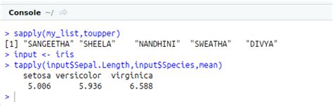 apply, sapply, lapply, tapply functions used in R | S-Logix