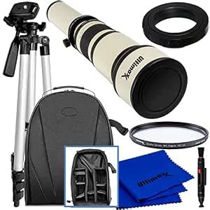 Ultimaxx 650-1300mm (with 2X- 1300-2600mm) Telephoto Zoom Lens Kit for ...
