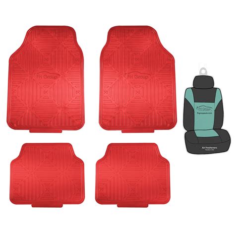 FH Group Metallic Rubber Car Floor Mats Universal Fit 4pc Set - Walmart.com