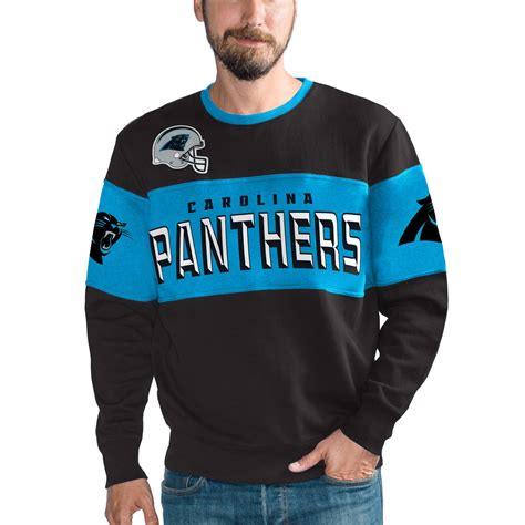 G-III Extreme Carolina Panthers Black Wildcat Crew Sweater