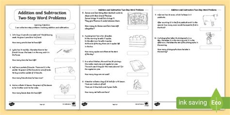 Image result for Example of Decimal Word Problems Two-Step Addition and Subtraction